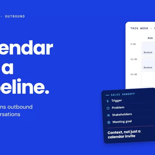 B2B appointment setting illustration of a fully booked sales calendar where only a few meetings are qualified, alongside a sales handoff note covering trigger, problem, stakeholders and meeting goal